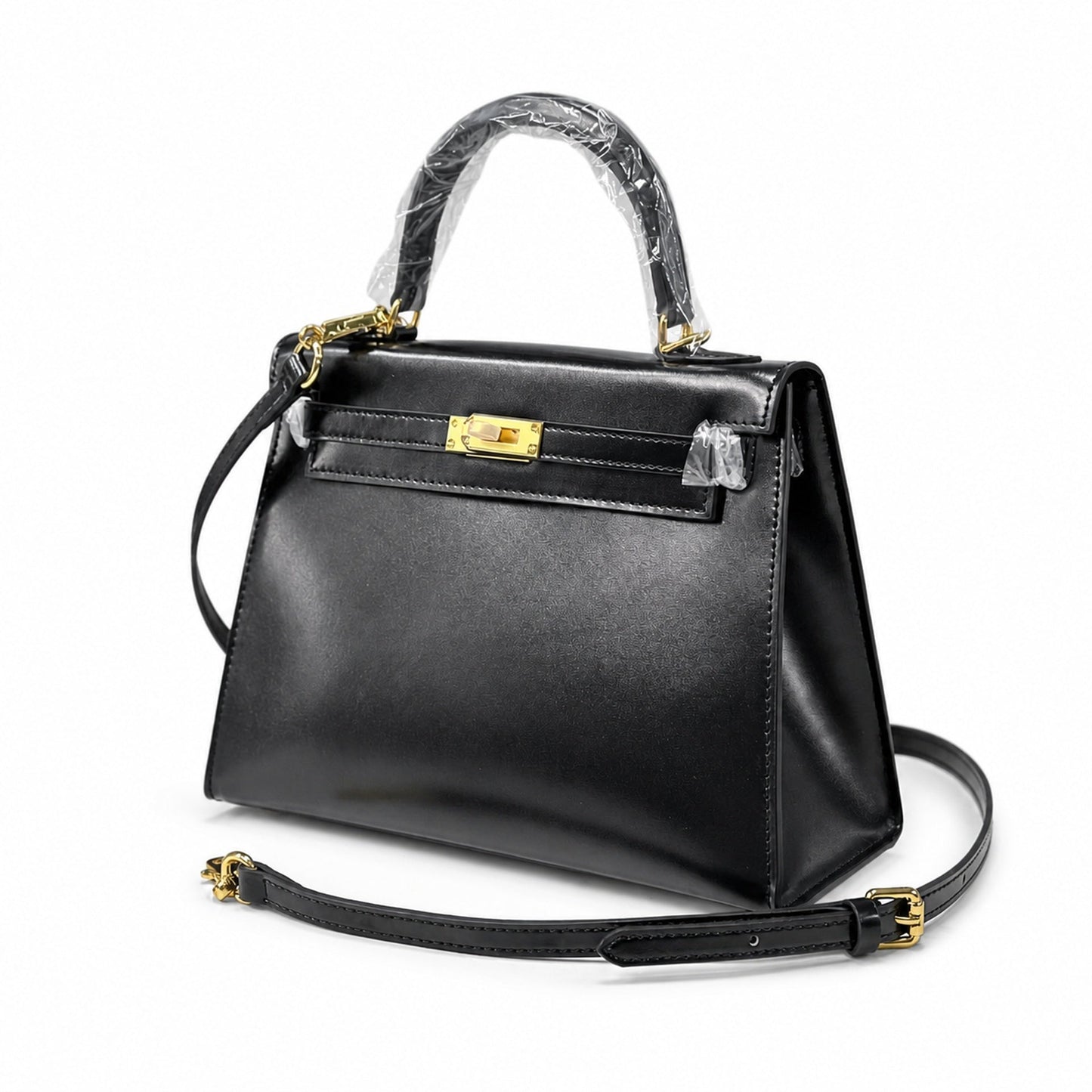 Kelly Sellier 19cm & 22cm & 25cm Noir Box Calf Leather Gold Hardware & Palladium Hardware Women Handbag
