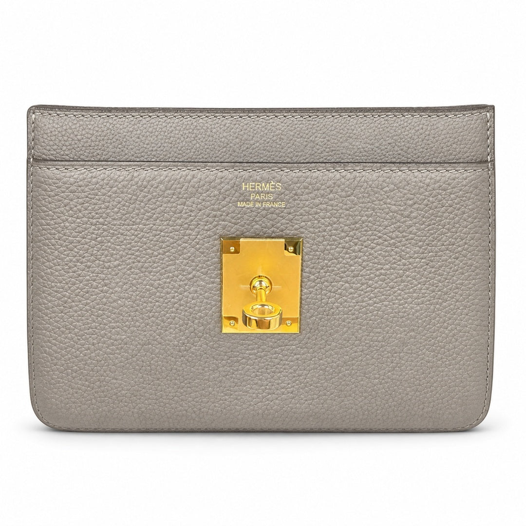 π In stock Kelly Messenger messenger bag for men and women, pewter gray gold buckle, imported leather, all-steel hand-waxed thread, the highest cost performance on the Internet. The classic combinatio