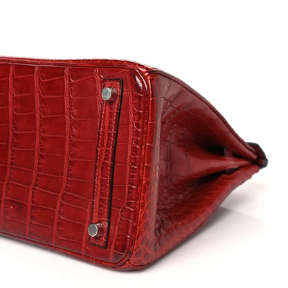 Birkin 30 Rouge Matte Alligator Gold Hardware