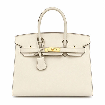 Birkin Style 25/30 Sellier in Craie Epsom Leather (Gold Hardware)