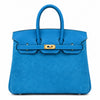 Rare Runaway Birkin 25cm Grizzly Tanzanite Blue Suede Luxury Tote