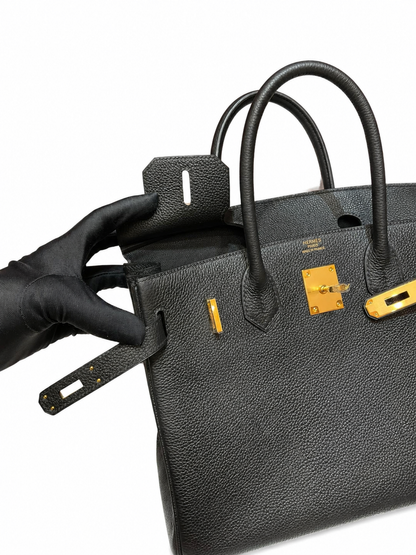 Birkin 30 Retourne in Noir Togo Leather (Gold Hardware)
