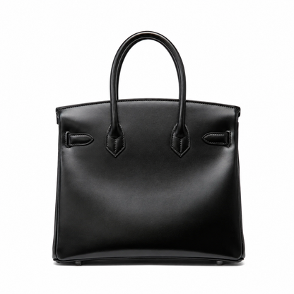 Birkin 30 Sellier in Noir Boxcalf Leather (Palladium Hardware)