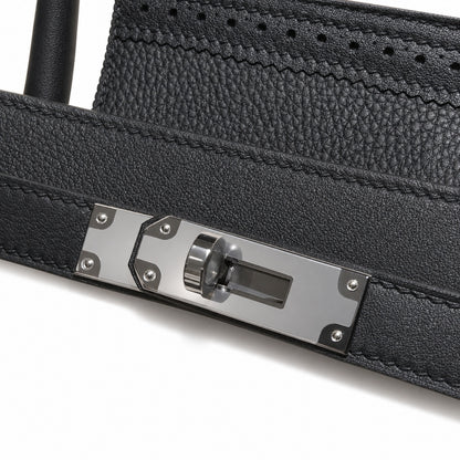 Birkin Ghillies 30 Total Black Leather Top-Handle Bag