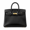 Birkin 25 in Noir Boxcalf Leather (Gold Hardware)