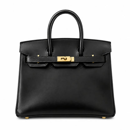 Birkin 25 in Noir Boxcalf Leather (Gold Hardware)