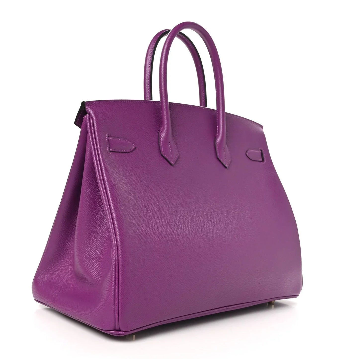Vibrant Anemone Purple Structured Tote | Statement Luxury Handbag