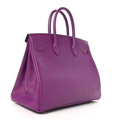 Vibrant Anemone Purple Structured Tote | Statement Luxury Handbag