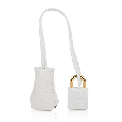 Pristine Bright White With Gold Hardware Bag