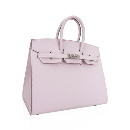 Pale Mauve Pink Epsom Leather With Palladium Hardware