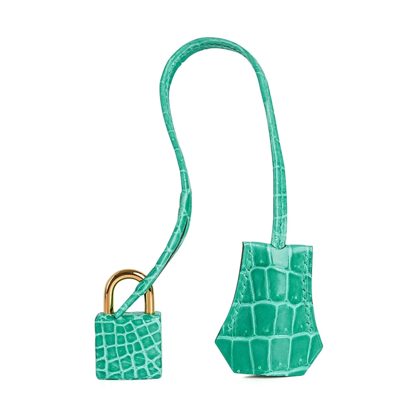 Jade Green Crocodile Gold Hardware Bag