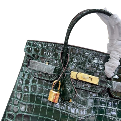 Birkin Vert Titien Matte Alligator Gold Hardware