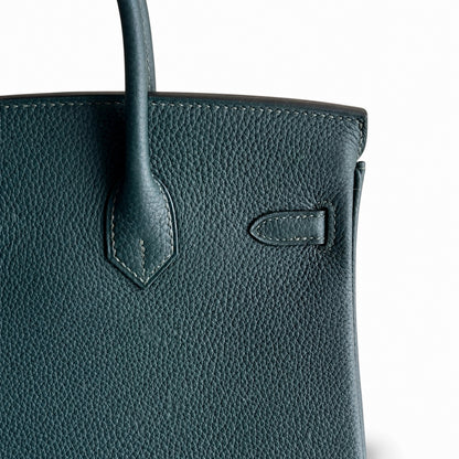 Mini Birkin 25cm Officier Edition in Cypress Green Togo & Swift Calfskin