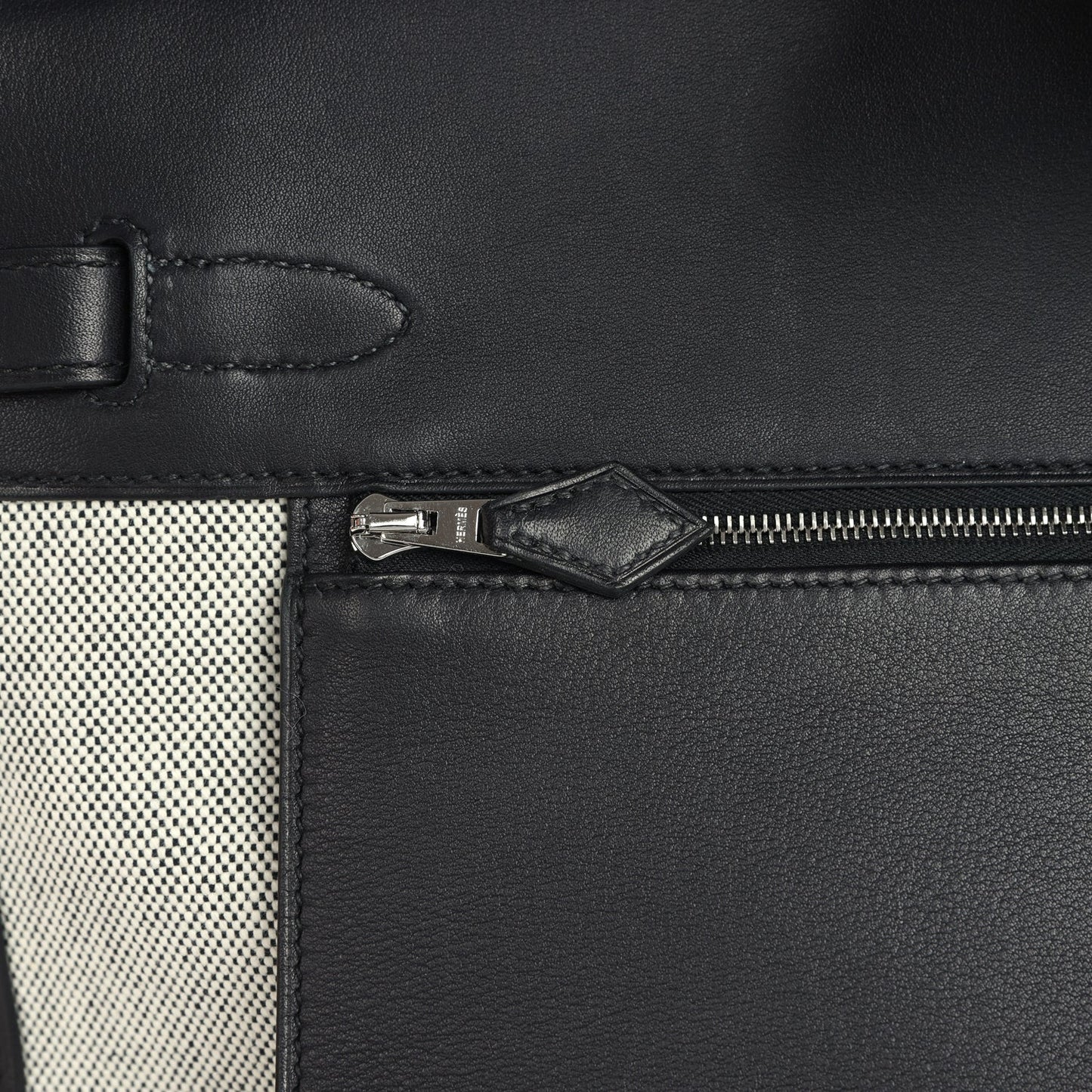 Birkin 35 A L'Envers Black-Ecru Toile H Canvas and Black Volupto Palladium Hardware