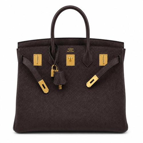 Large Birkin HAC 40cm Men's Tote in Premium Chocolate Brown Togo Cowhide