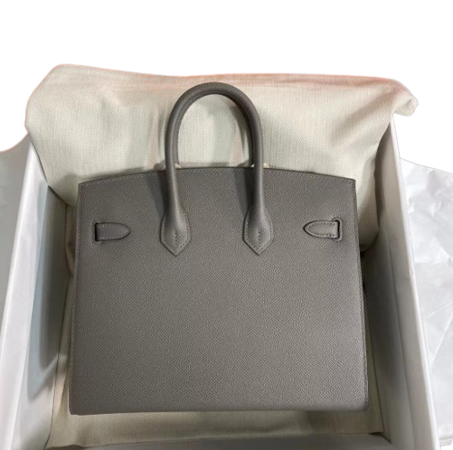 Birkin 25 Sellier 8F Etain Epsom Silver Hardware