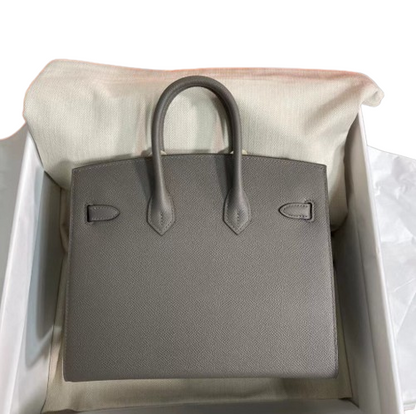 Birkin 25 Sellier 8F Etain Epsom Silver Hardware