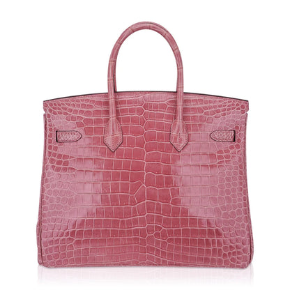 Rose Pink Porosus Crocodile Bag – Rare Retired Color