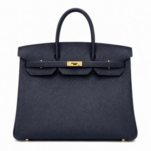Birkin 30 Retourne in Etoupe Suede Grizzly with White Stitching (Gold Hardware)