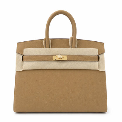 Birkin 25 Sellier 4B Biscuit Epsom Gold Hardware