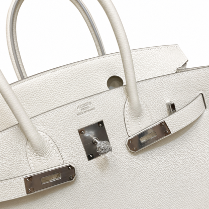 Birkin 30 Retourne in Craie Togo Leather (Palladium Hardware)