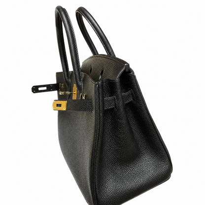 Birkin 30 Retourne in Noir Togo Leather (Gold Hardware)