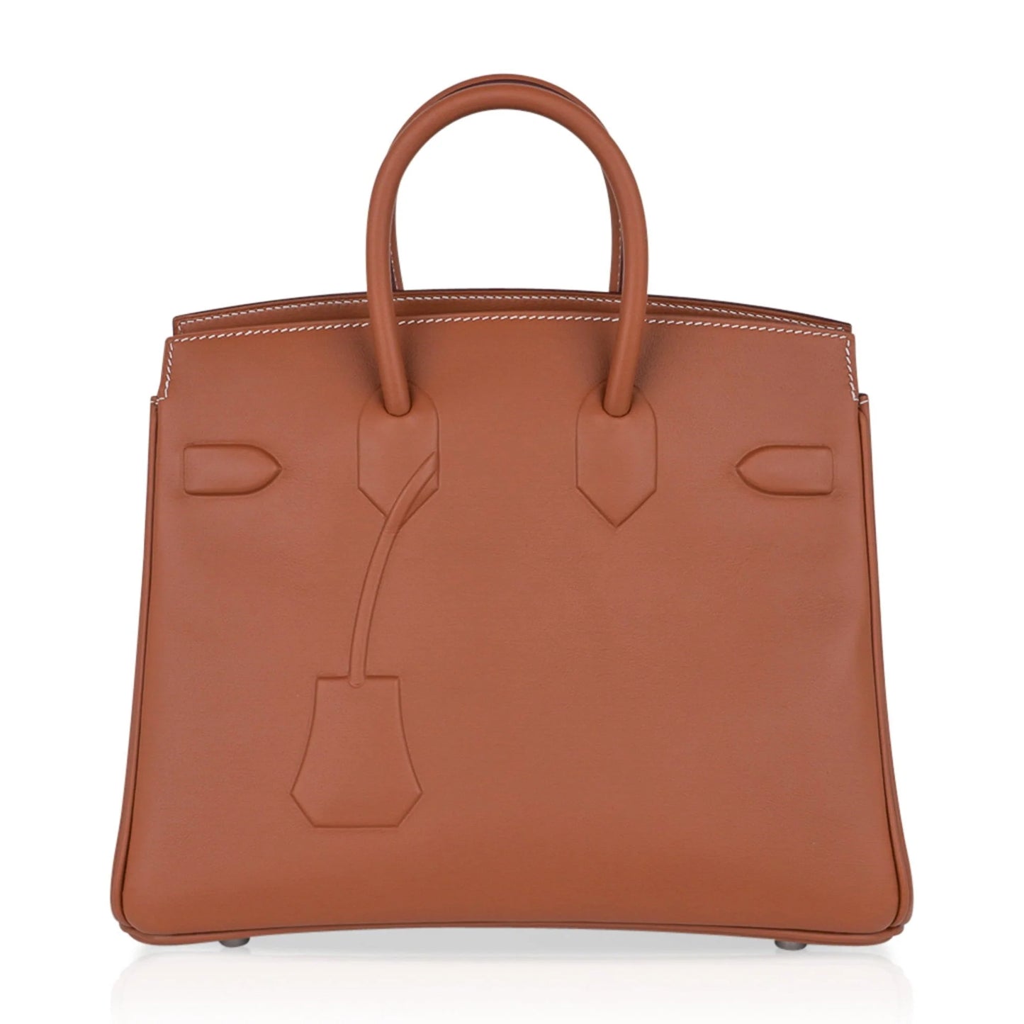 Gold Evercalf  Embossed Tote | Sleek Modern Structured Handbag
