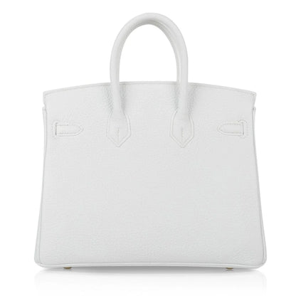 Pristine Bright White With Gold Hardware Bag