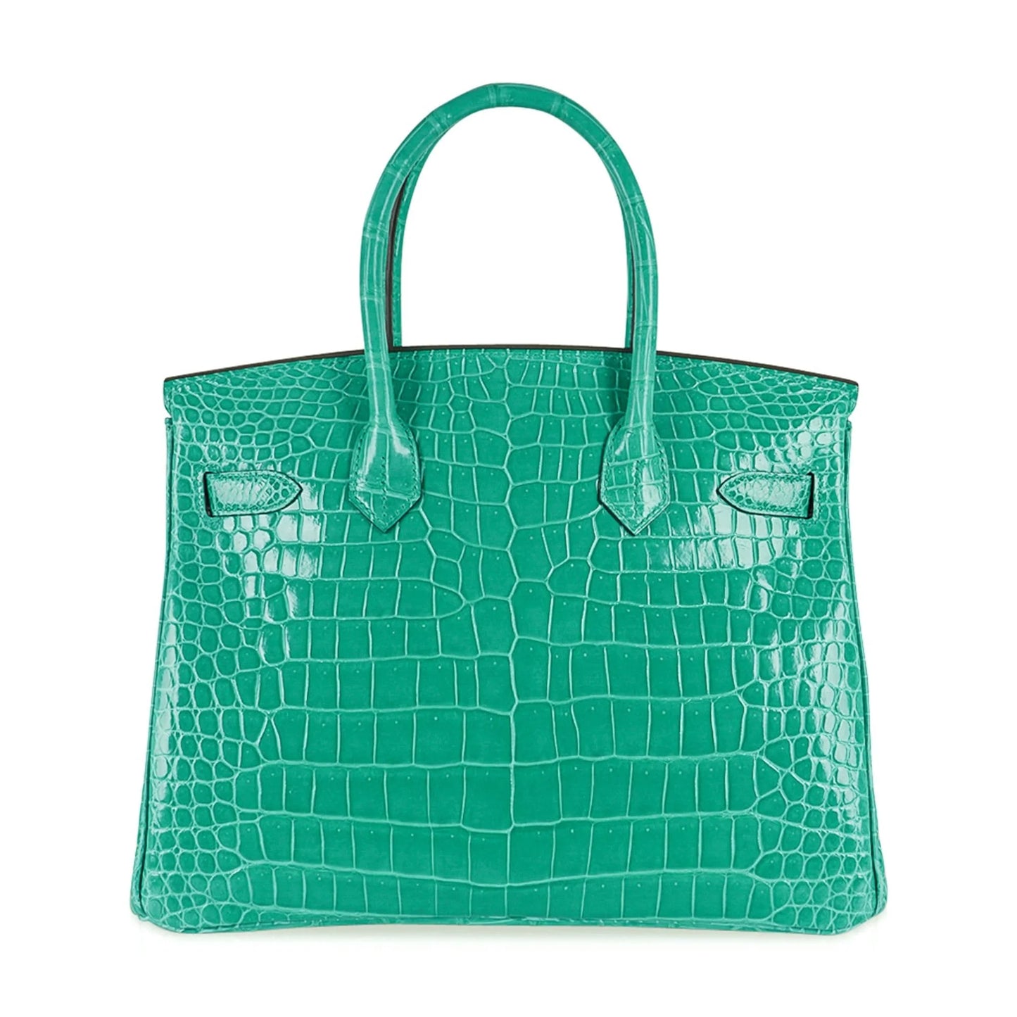 Jade Green Crocodile Gold Hardware Bag