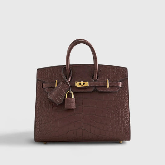 Birkin 20 Alligator Havane Gold Hardware Matte