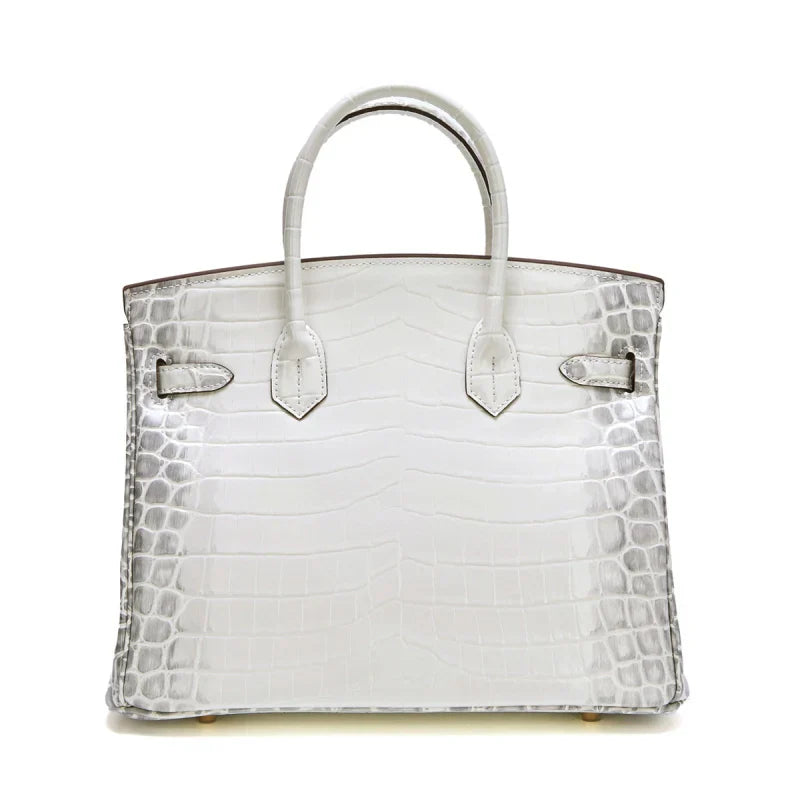 Birkin Bag Crocodile-Grain Cowhide Leather Gold Hardware