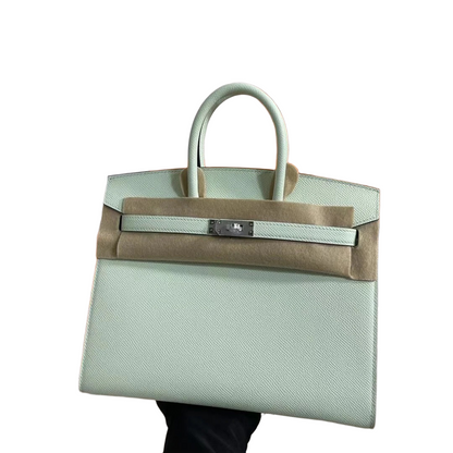 Birkin 25 Sellier Vert Fizz Epsom Silver Hardware