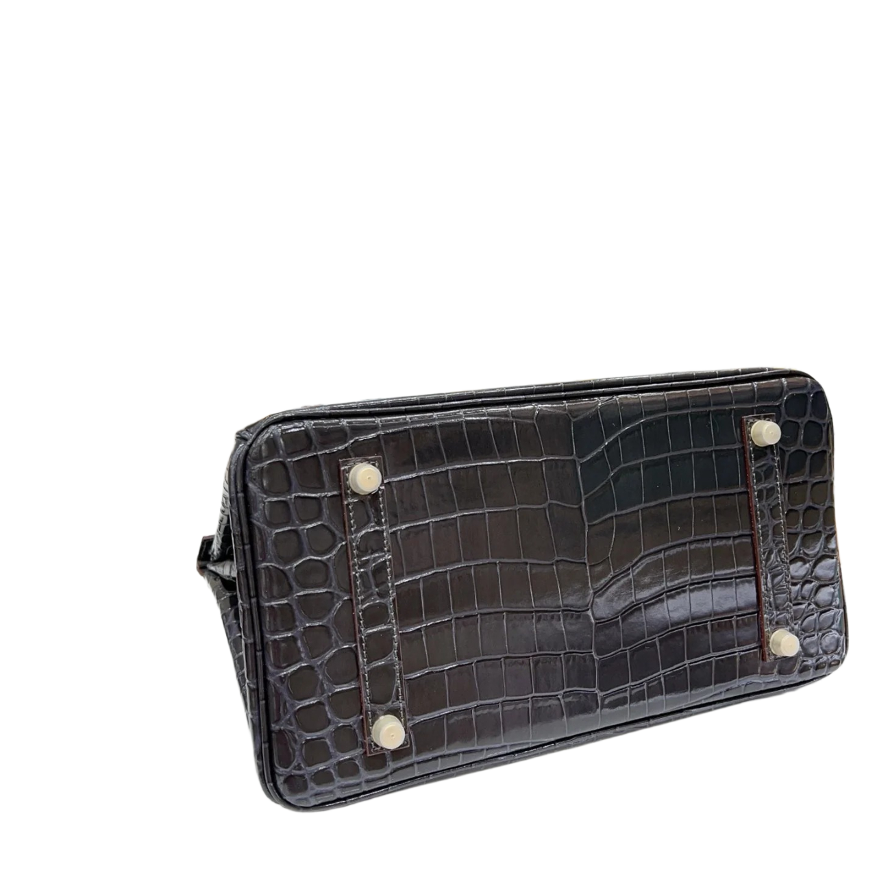 Birkin Style 25/30/35 Retourne in Etoupe Crocodile-Embossed Leather (Gold Hardware)