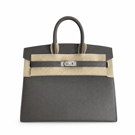 Birkin 25 Sellier 8F Etain Epsom Silver Hardware
