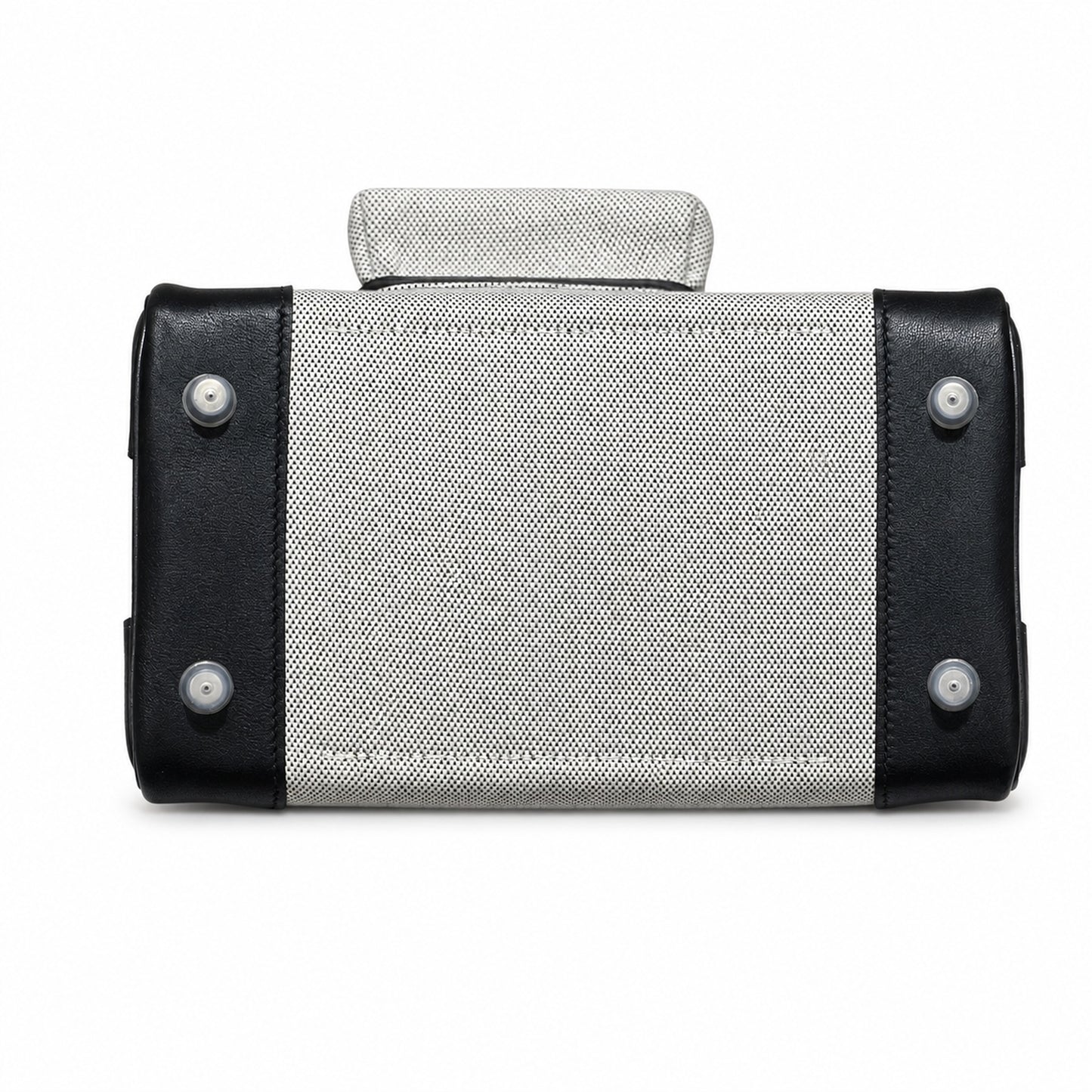 Birkin Cargo 25 Black Leather and Ecru Canvas Multi-Pocket Mini Bag