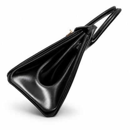 Birkin 25 in Noir Boxcalf Leather (Gold Hardware)