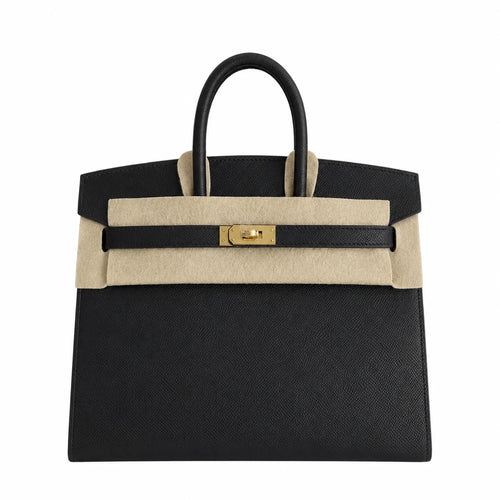 Birkin 25 Sellier 89 Black Epsom Gold Hardware