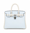 Birkin 25/30 Retourne Bi-Color in Bleu Brume and Craie Togo Leather (Palladium Hardware)