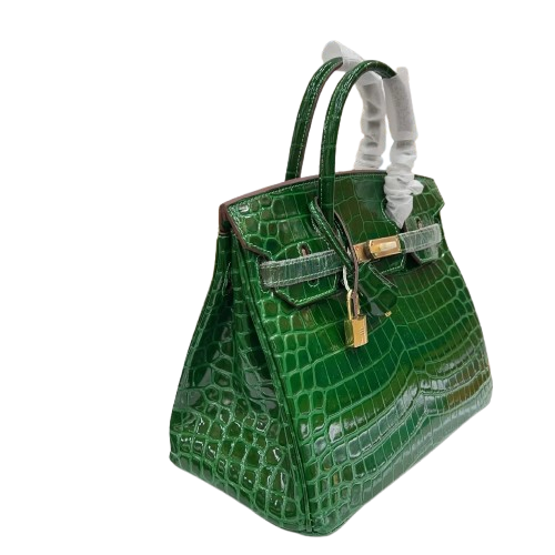 Birkin Emerald Shiny Niloticus Crocodile Gold Hardware