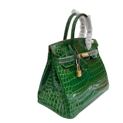 Birkin Emerald Shiny Niloticus Crocodile Gold Hardware