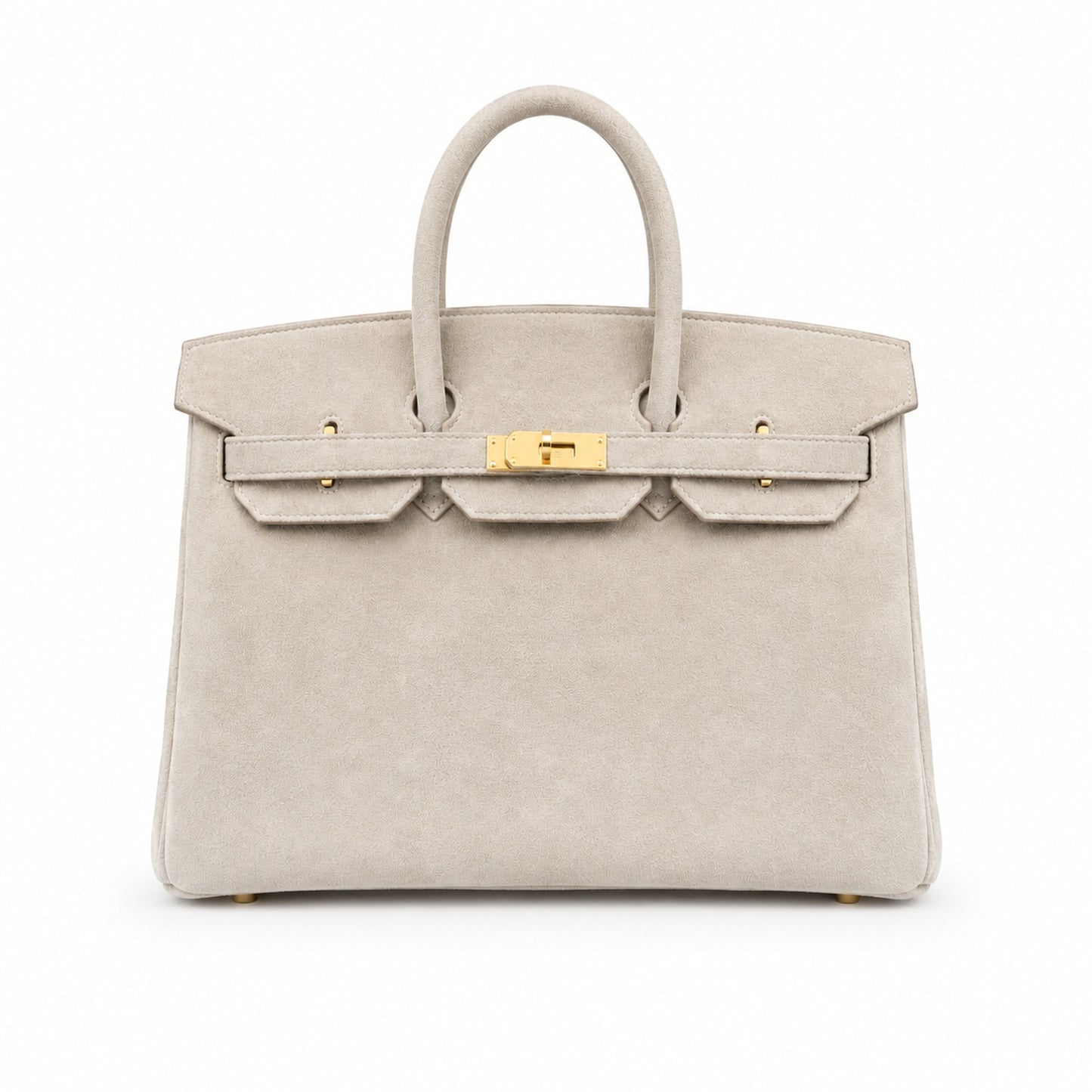 Birkin 35 Retourne in Etoupe Suede Grizzly (Gold Hardware)