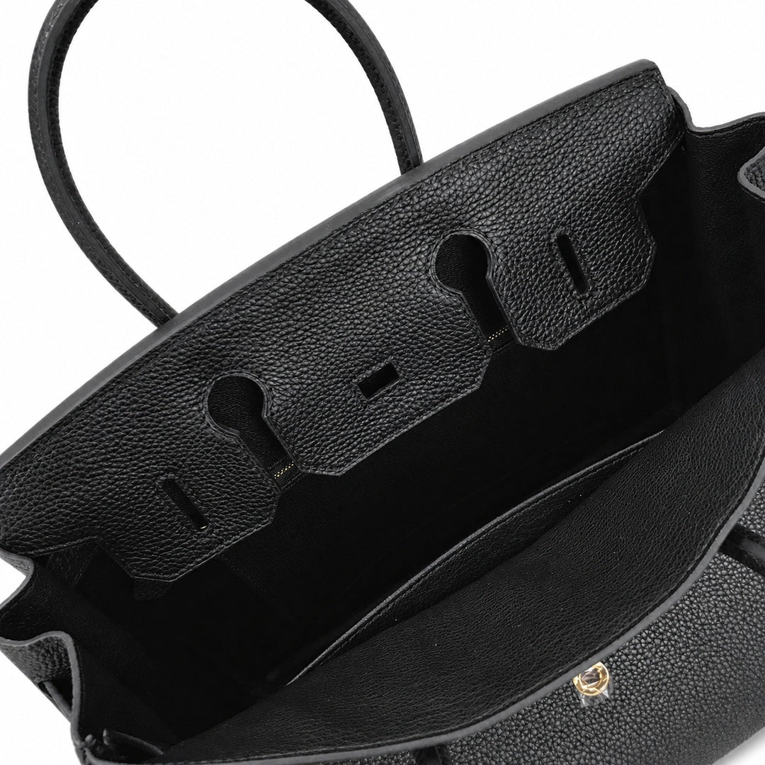 Birkin Retourne in Noir Togo Leather with Contrast Interior (Gold Hardware)