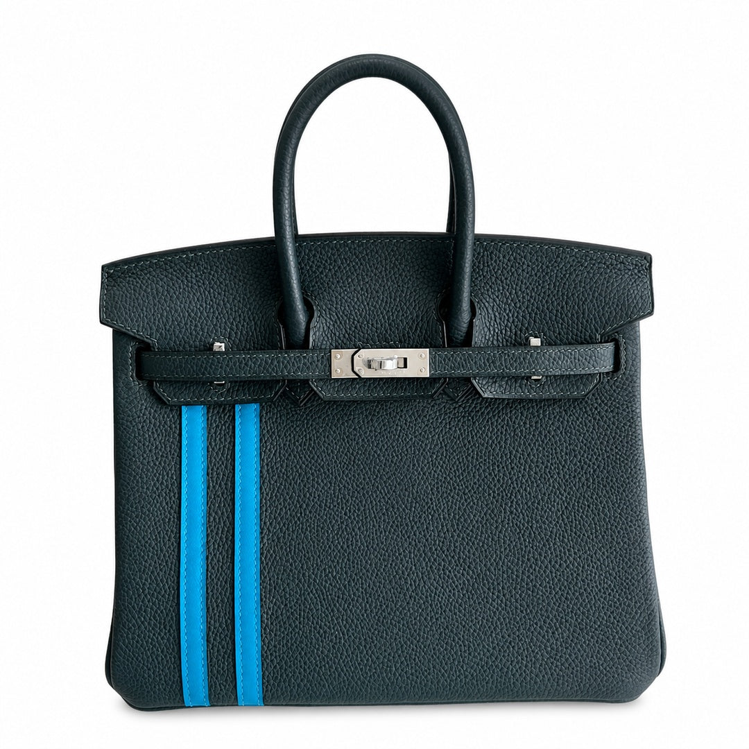 Mini Birkin 25cm Officier Edition in Cypress Green Togo & Swift Calfskin