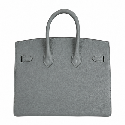 Birkin 25 Sellier 63 Vert Amande Epsom Silver Hardware