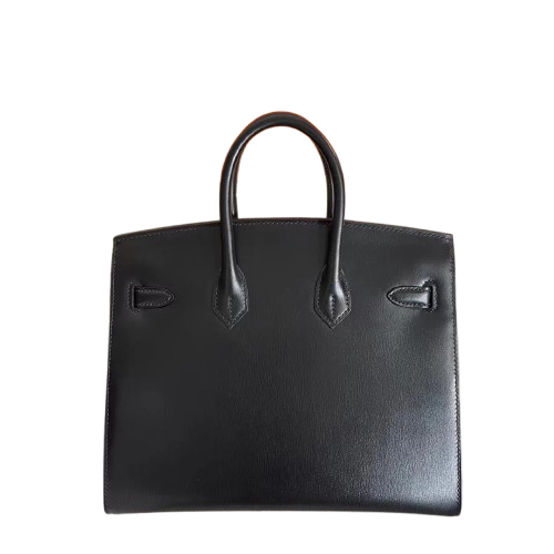 Birkin 25 Sellier Noir Box Calfskin Gold Hardware