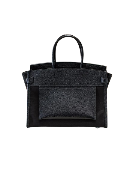 Birkin à l'envers, black canvas & all black colorway