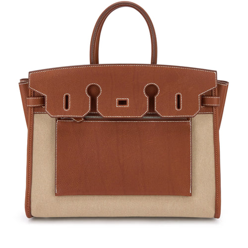 Birkin 35 L'Envers Edition Fauve Barenia Faubourg Palladium Hardware
