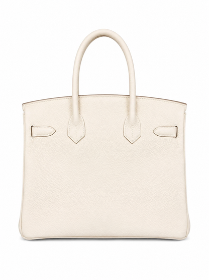 Birkin 30 Retourne in Craie Togo Leather (Palladium Hardware)