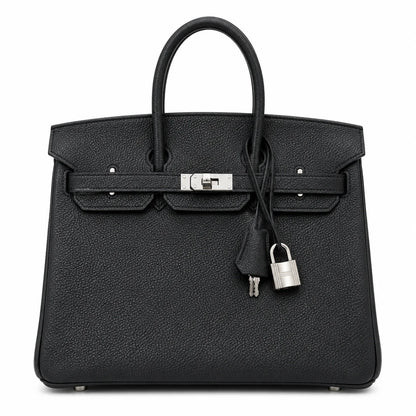 Birkin Retourne in Noir Togo Leather with Contrast Interior (Palladium Hardware)