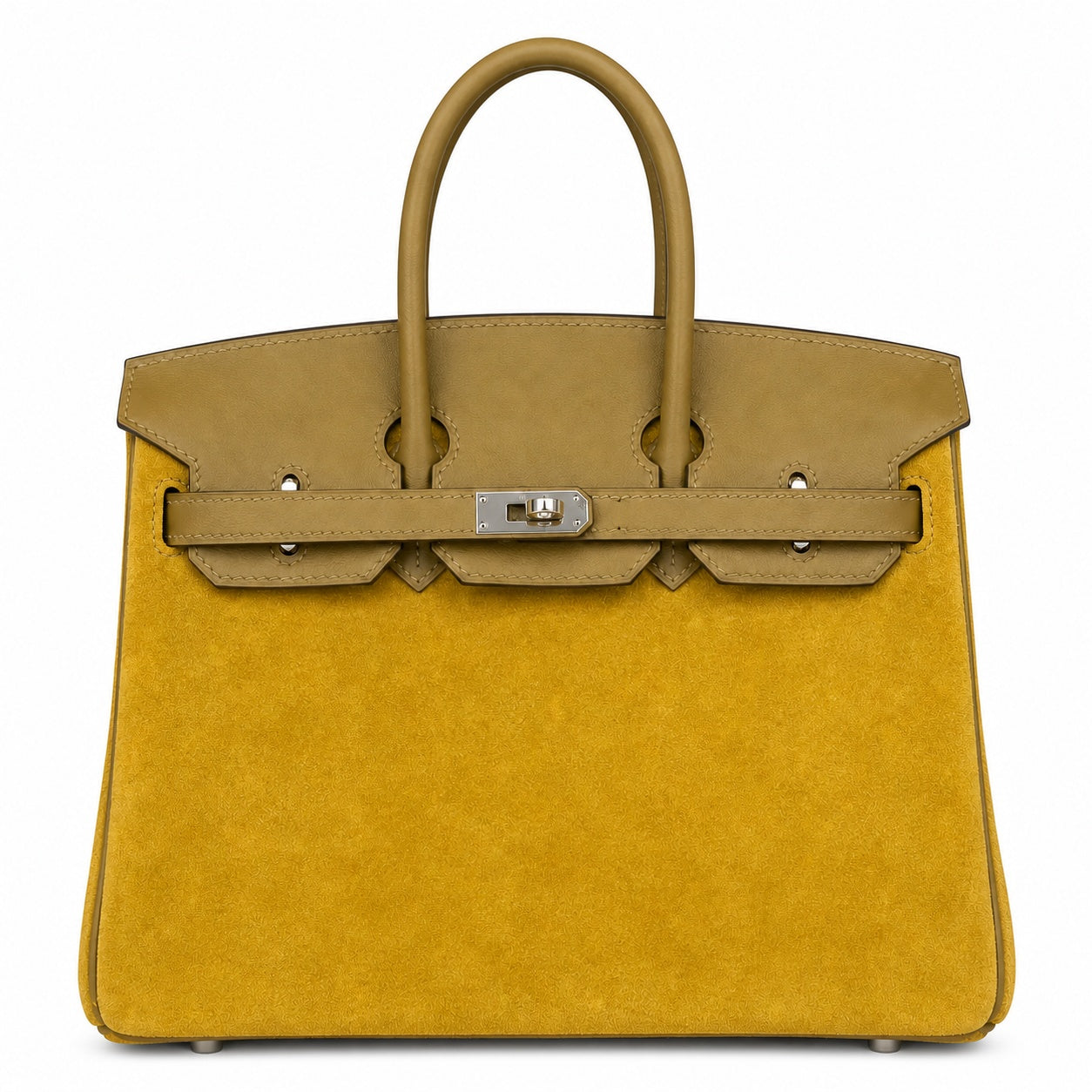 Mini Birkin 25cm Grizzly Edition in Weimaraner Beige & Suede (Silver Hardware)